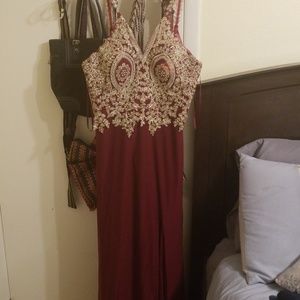 Marron/gold dress